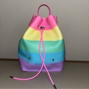 American Jewel Yummy Gummy Backpack Bag Pink Tie Dye Silicone Jelly